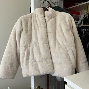 New Zara Puffer Jacket Beige